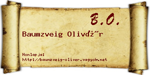 Baumzveig Olivér névjegykártya